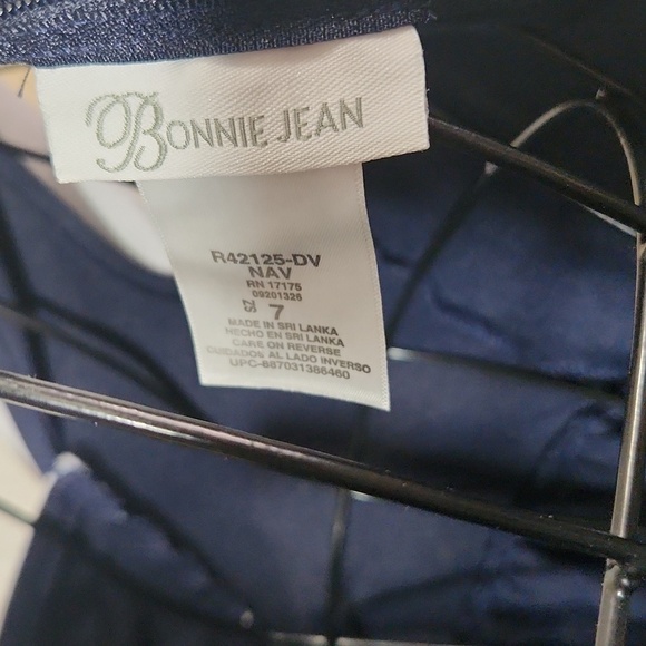 Bonnie Jean Blue Sleeveless Sundress with Sailor Collar - Picture 8 of 8